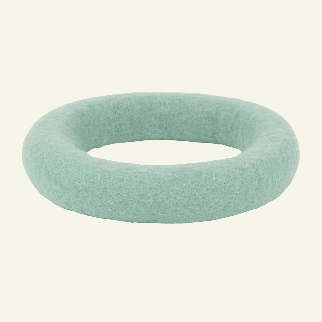 Ring | Jouet en feutre de laine naturelle - Jean - Poil - Bleu clair