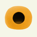 Risa | Grotte pour chat en feutre de laine naturelle- Jaune moutarde - Jean-Poil -