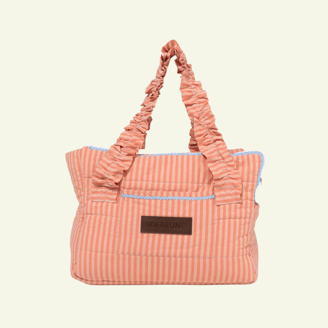 Sintra | Sac de transport pour chien & chat rayé orange, normé transports - Jean-Poil -