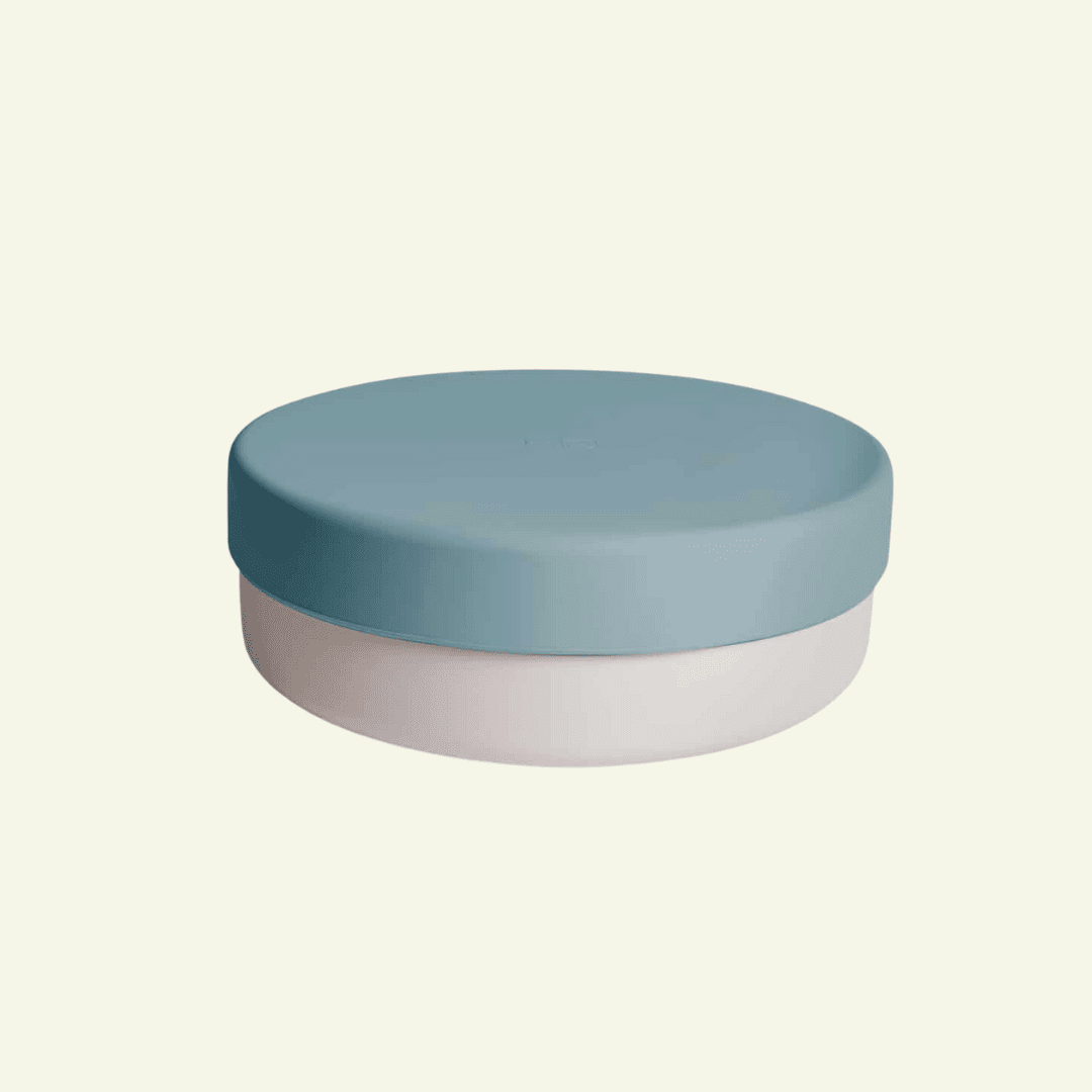 Smooth | Gamelle silicone 3 en 1 avec couvercle antidérapant - Jean - Poil - Bleu clair