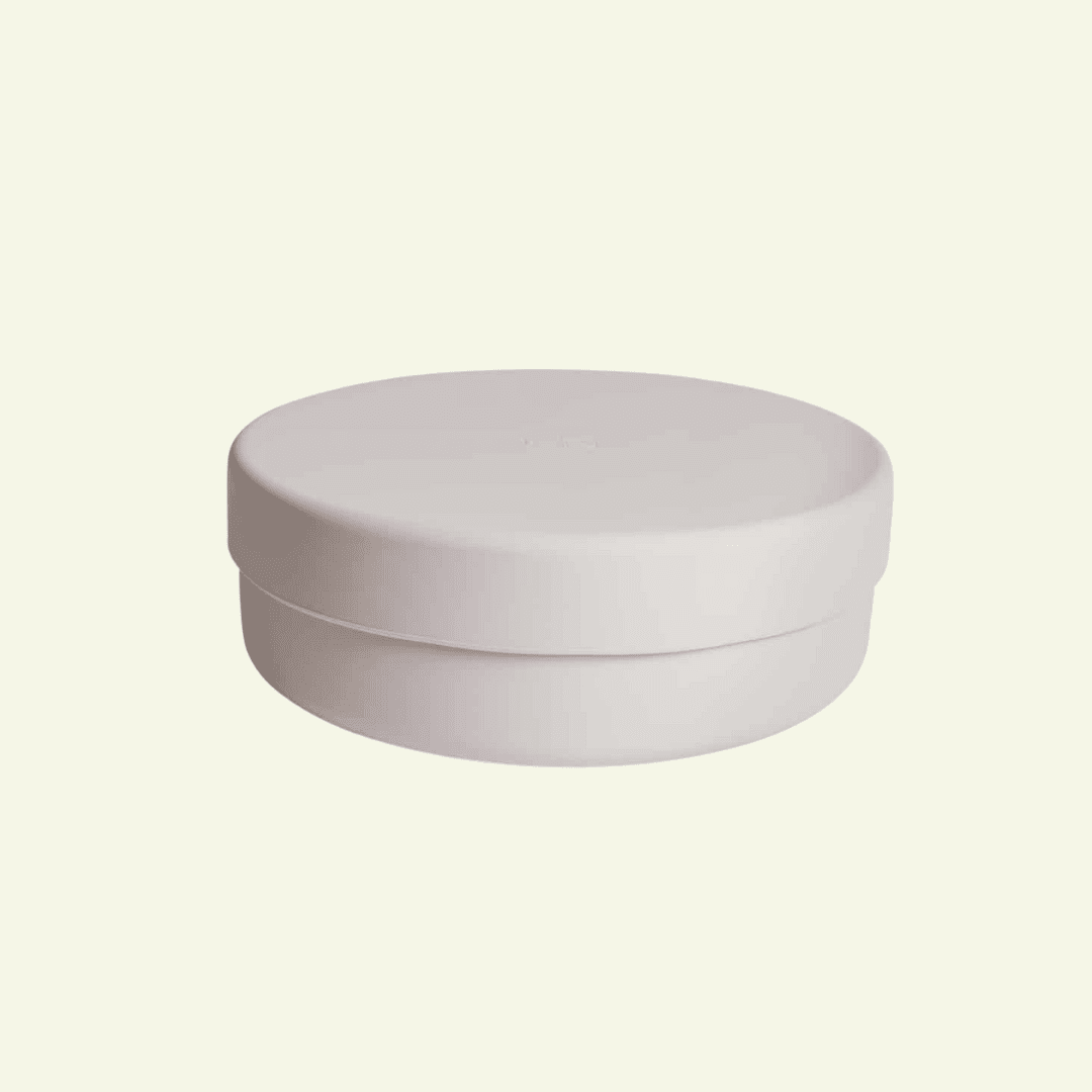 Smooth | Gamelle silicone 3 en 1 avec couvercle antidérapant - Jean - Poil - Gris foncé