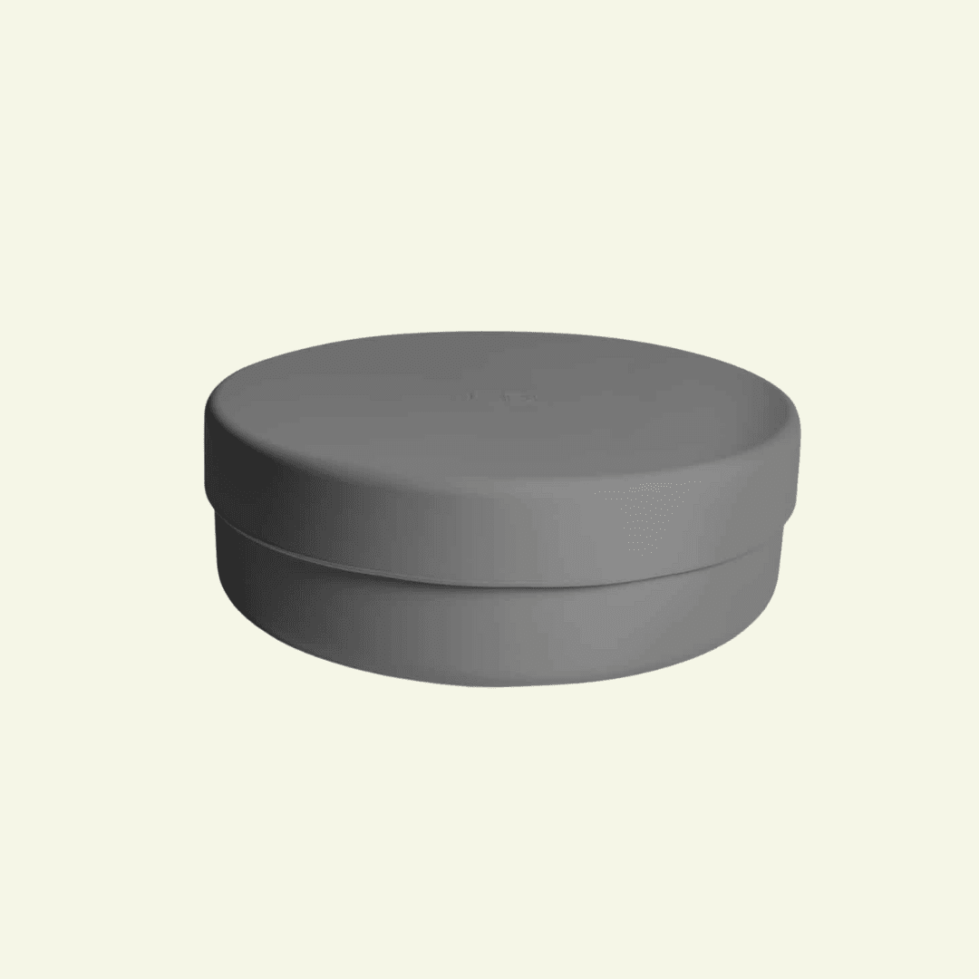Smooth | Gamelle silicone 3 en 1 avec couvercle antidérapant - Jean - Poil - Gris foncé