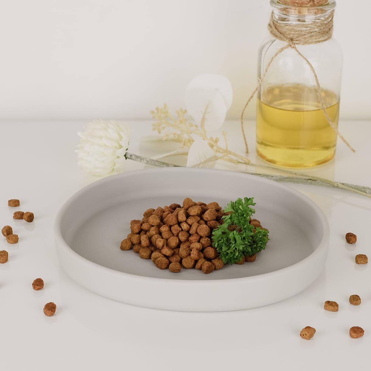 Smooth | Gamelle silicone anti - stress des moustaches pour chat - Jean - Poil - Bleu clair
