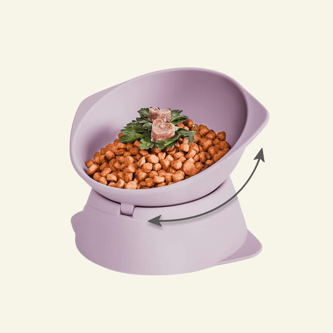 Smooth | Gamelle surélevée en silicone ergonomique - Jean - Poil - Rose