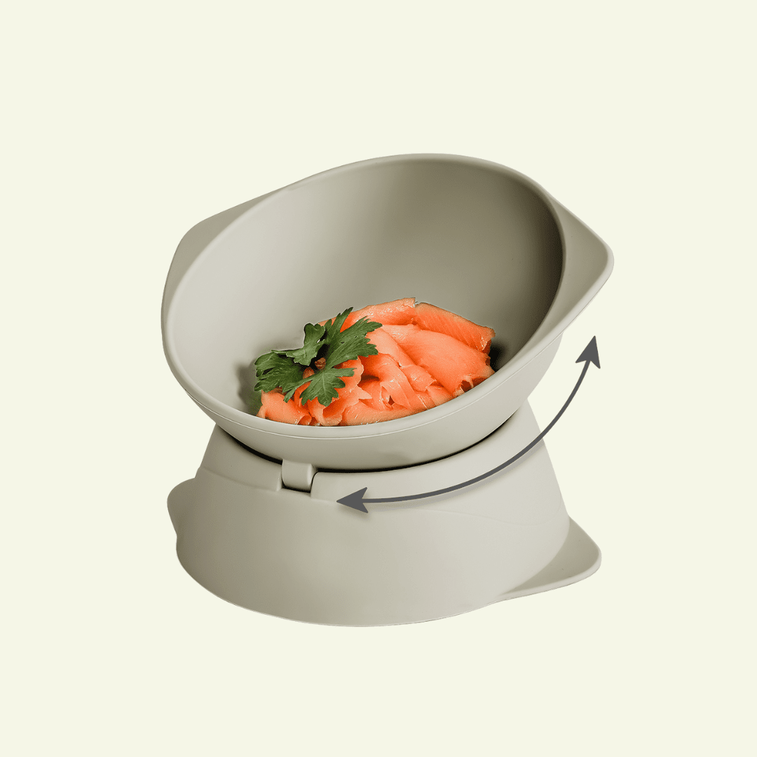 Smooth | Gamelle surélevée en silicone ergonomique - Jean - Poil - Vert