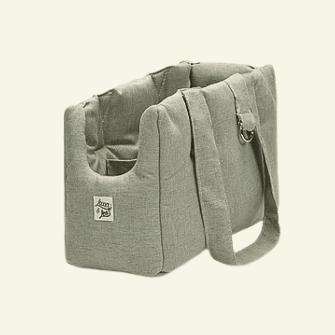 Soft | Sac de transport en tissus doux avec ou sans bouclette - fabrication artisanale - Jean - Poil - Vert