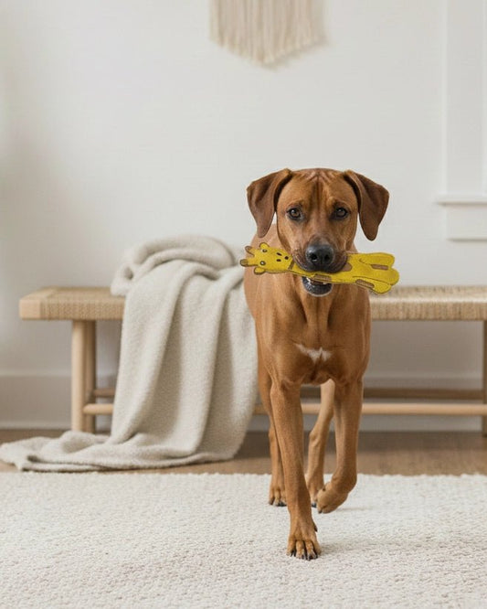 Sophie | Jouet pour chien en chutes de daim et fibres de coco - Jean - Poil - 