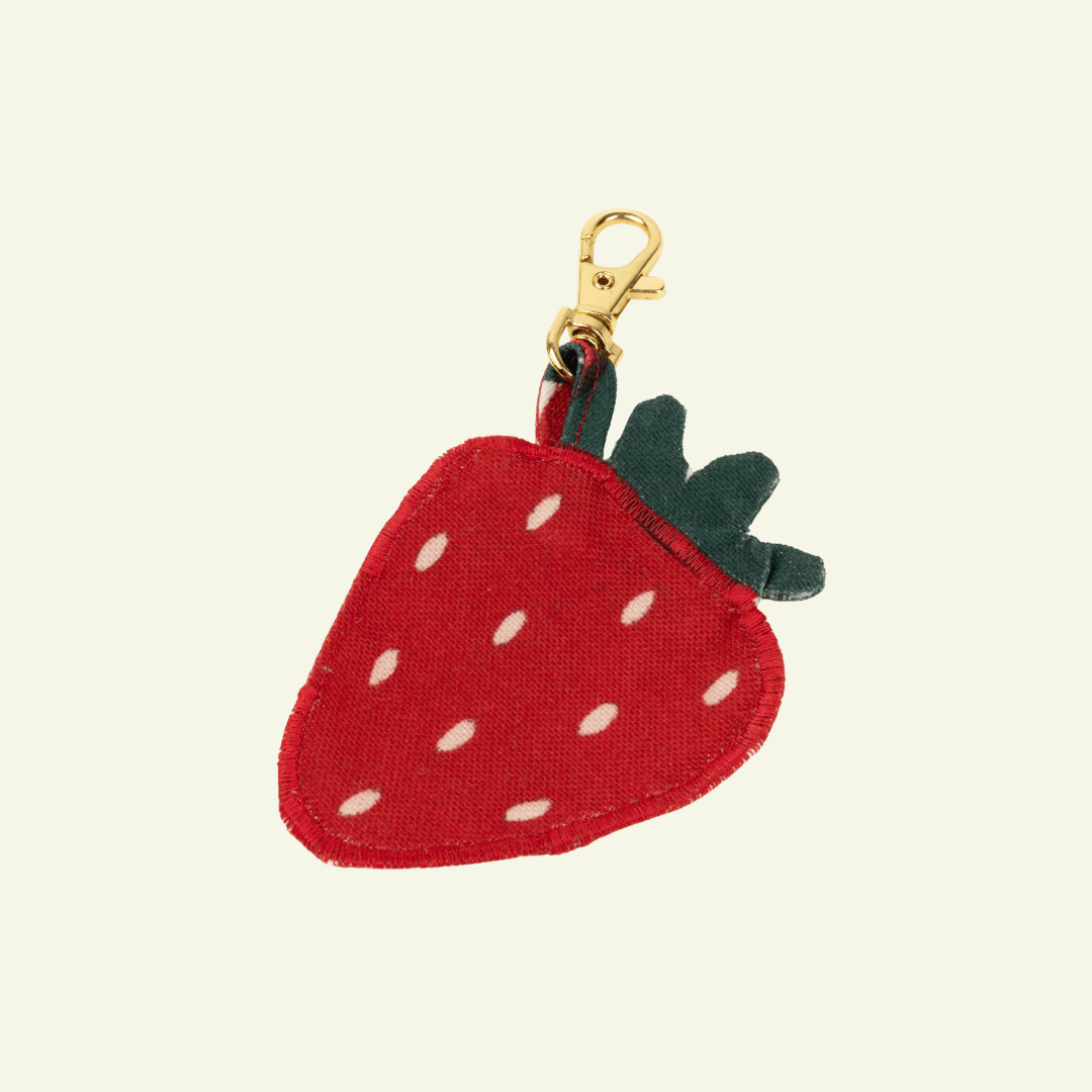 Strawberry | Poop bag en forme de fraise, fait main - Jean - Poil - 