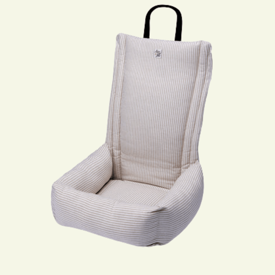 Striscia | Siège - auto en coton - fabrication artisanale - Jean - Poil - Beige