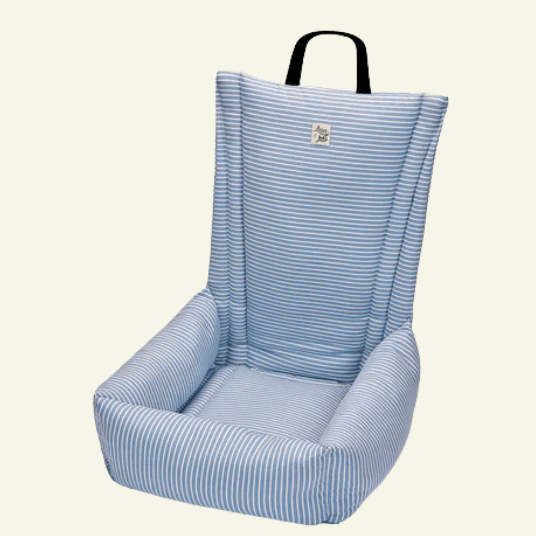 Striscia | Siège - auto en coton - fabrication artisanale - Jean - Poil - Bleu