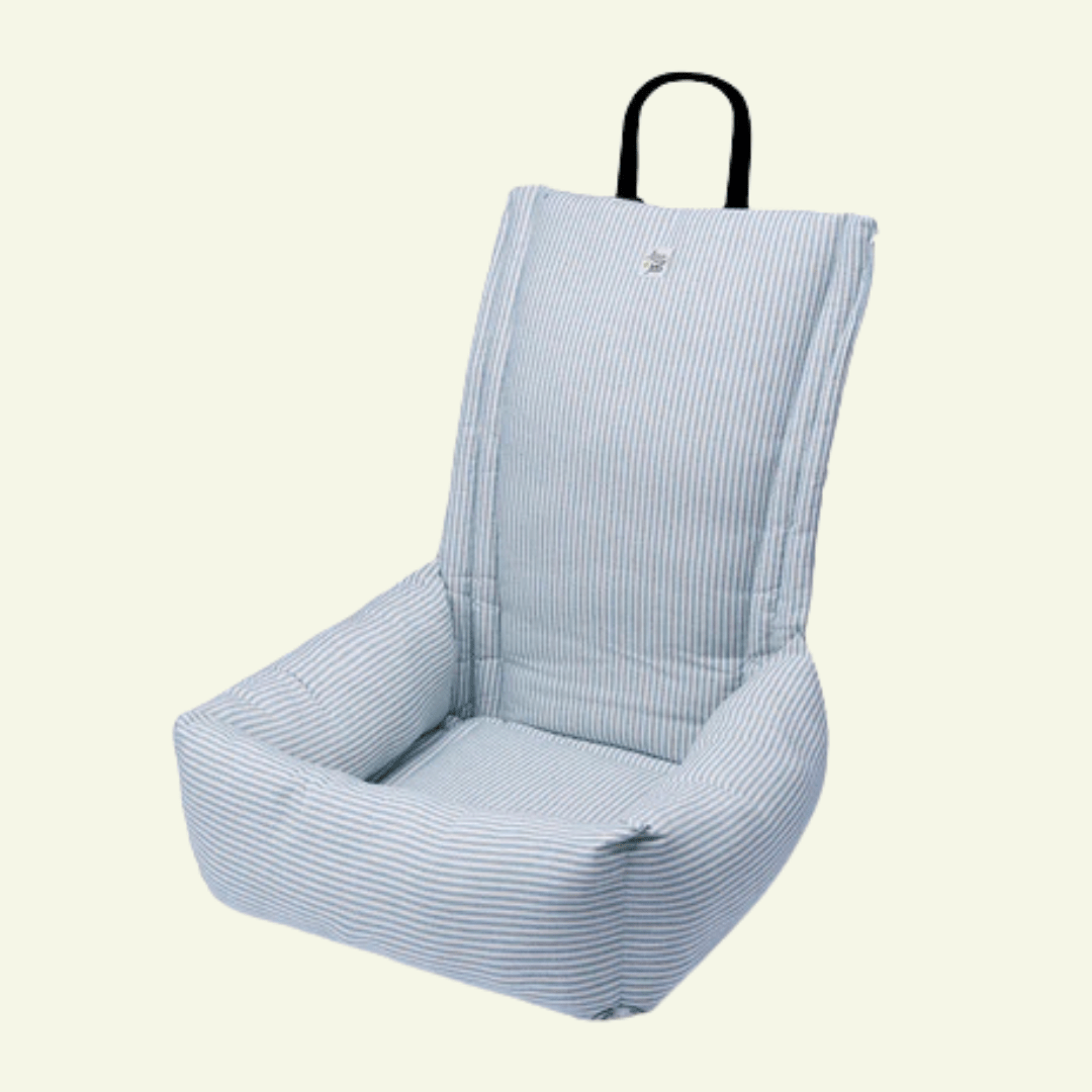 Striscia | Siège - auto en coton - fabrication artisanale - Jean - Poil - Bleu clair