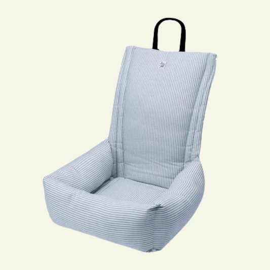 Striscia | Siège - auto en coton - fabrication artisanale - Jean - Poil - Bleu clair