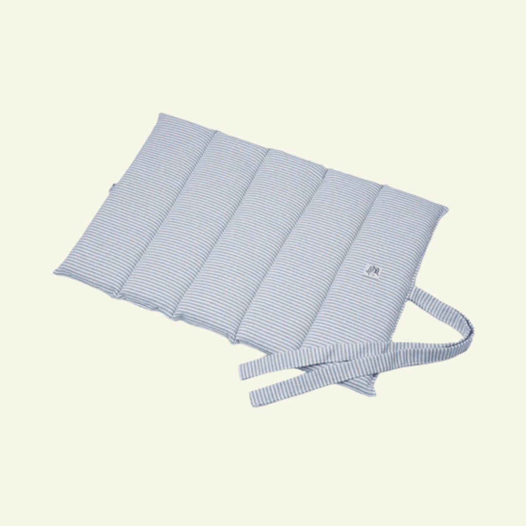 Striscia | Tapis de voyage enroulable - fabrication artisanale - Jean - Poil - Gris clair