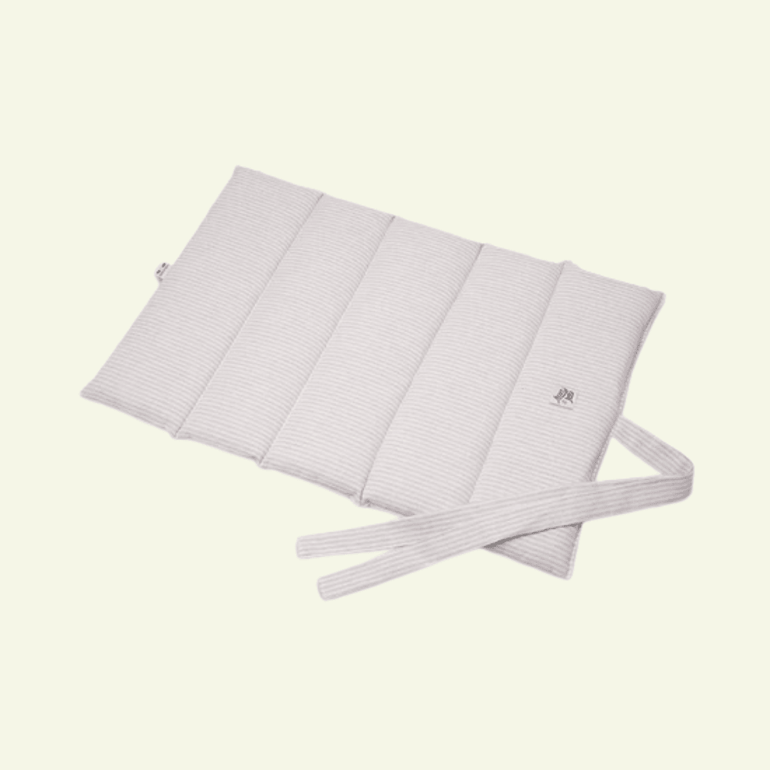 Striscia | Tapis de voyage enroulable - fabrication artisanale - Jean - Poil - Gris clair