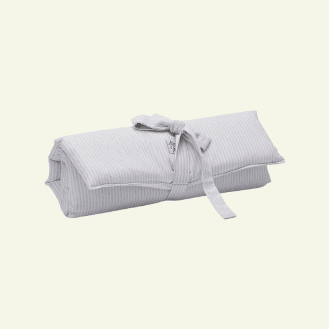 Striscia | Tapis de voyage enroulable - fabrication artisanale - Jean - Poil - Gris clair