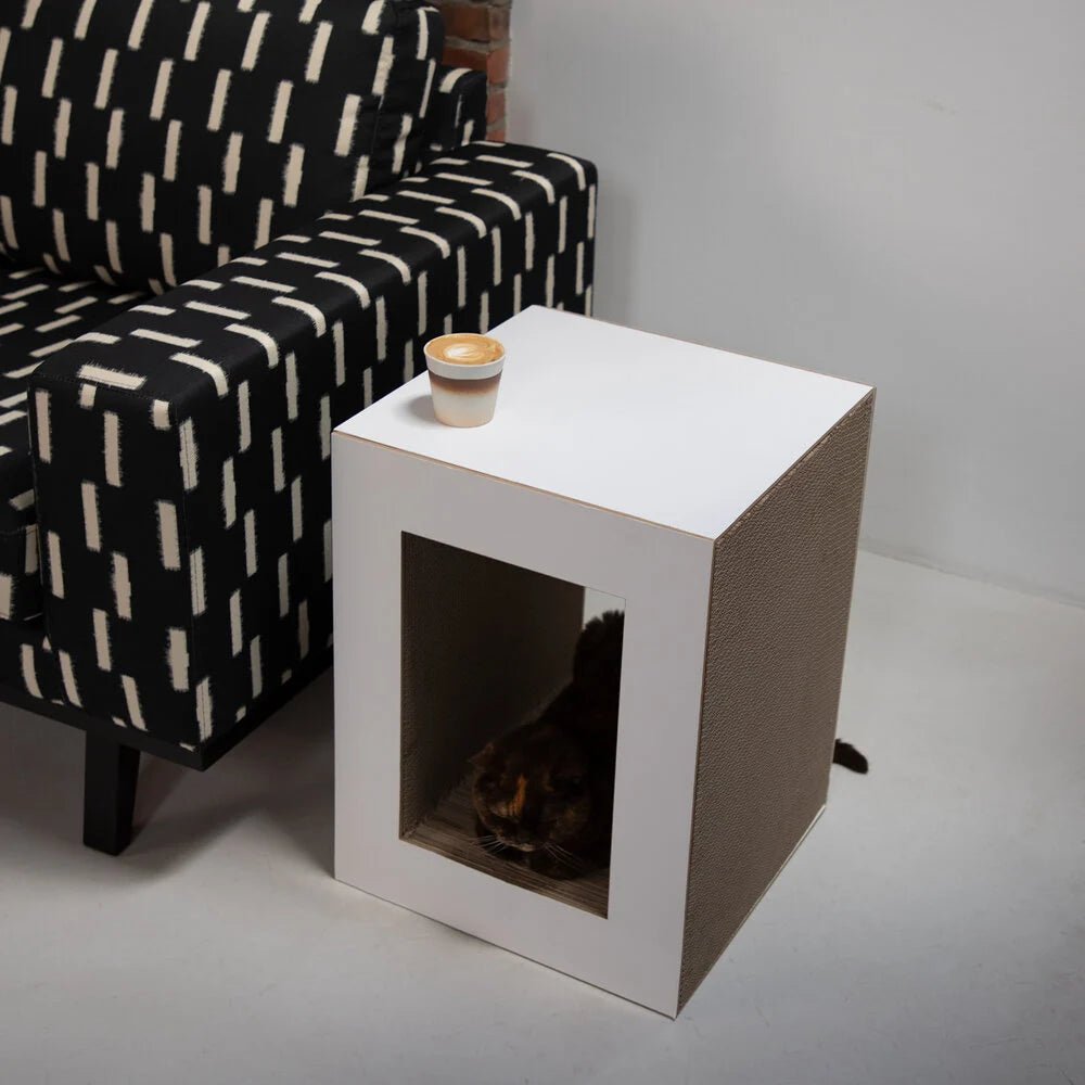 Table | Meuble à griffer en carton recyclé pour chat - Jean - Poil - Noir