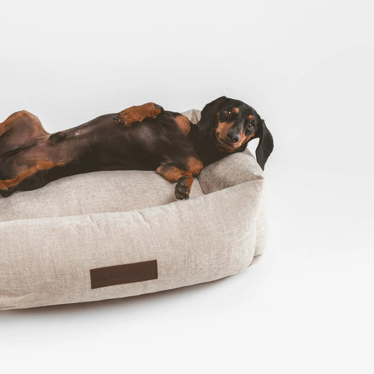 Tahoe | Panier pour chien à mémoire de forme, fait main - Jean - Poil - S