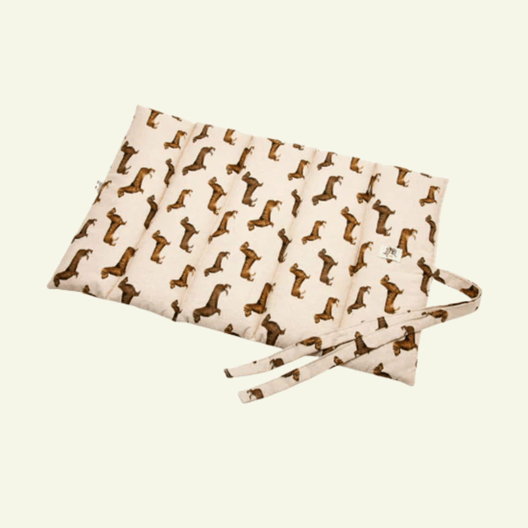 Teckel | Tapis de voyage enroulable - fabrication artisanale - Jean - Poil - S