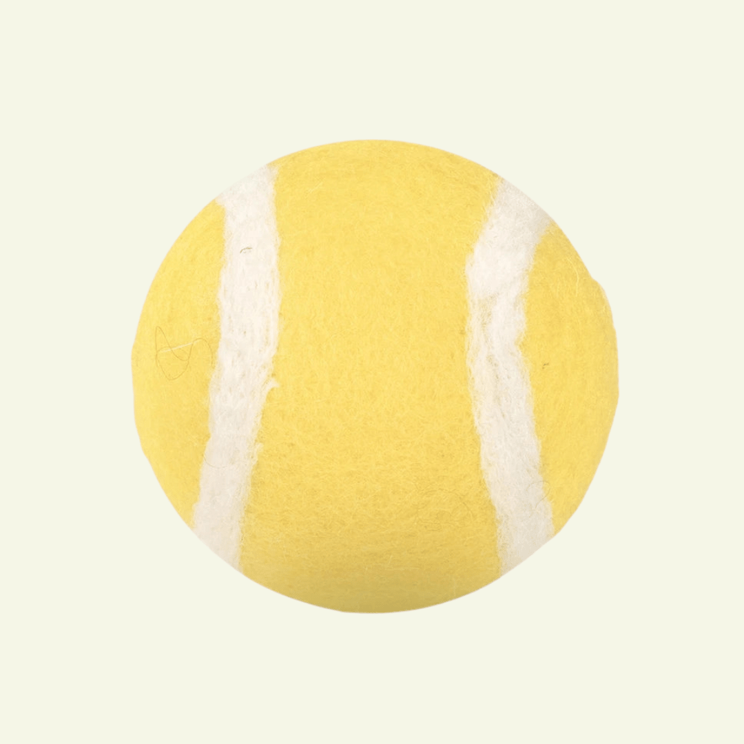 Tennis | Jouet pour chien en feutre de laine naturel - Jean - Poil - 