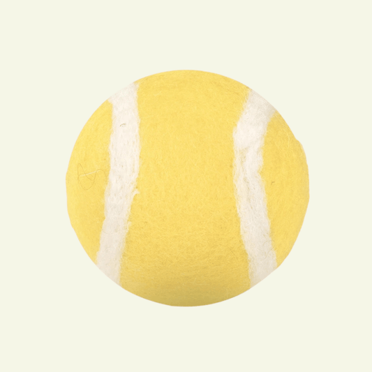 Tennis | Jouet pour chien en feutre de laine naturel - Jean - Poil - 