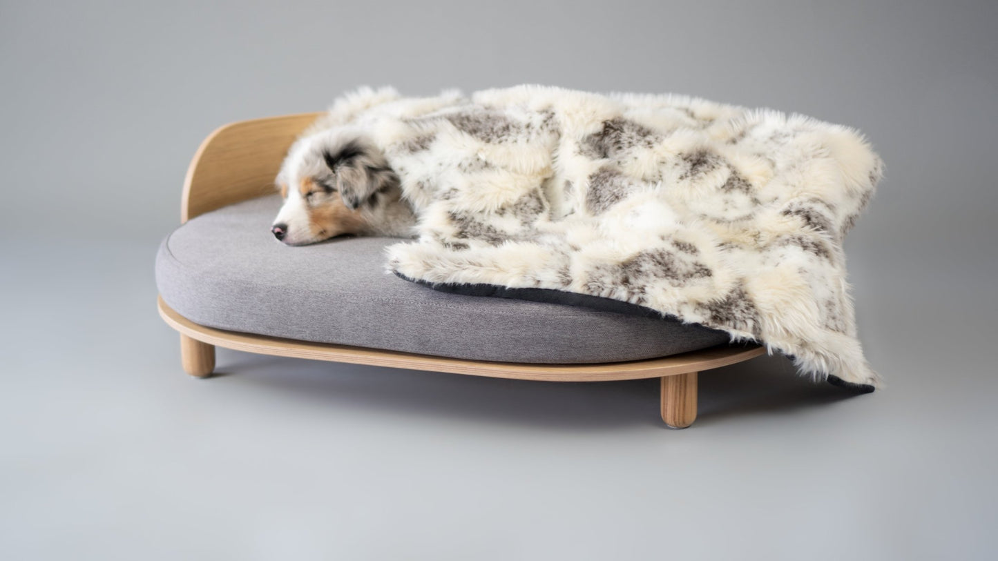 Tösse | Couverture double face douce et chaude pour chien - Jean - Poil - S