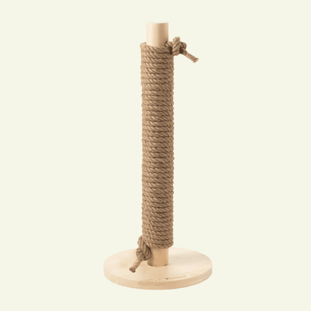 Totem | Griffoir de compétition en bois et sisal pour chat - Jean - Poil - Naturel