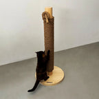 Totem | Griffoir de compétition en bois et sisal pour chat - Jean - Poil - Noir