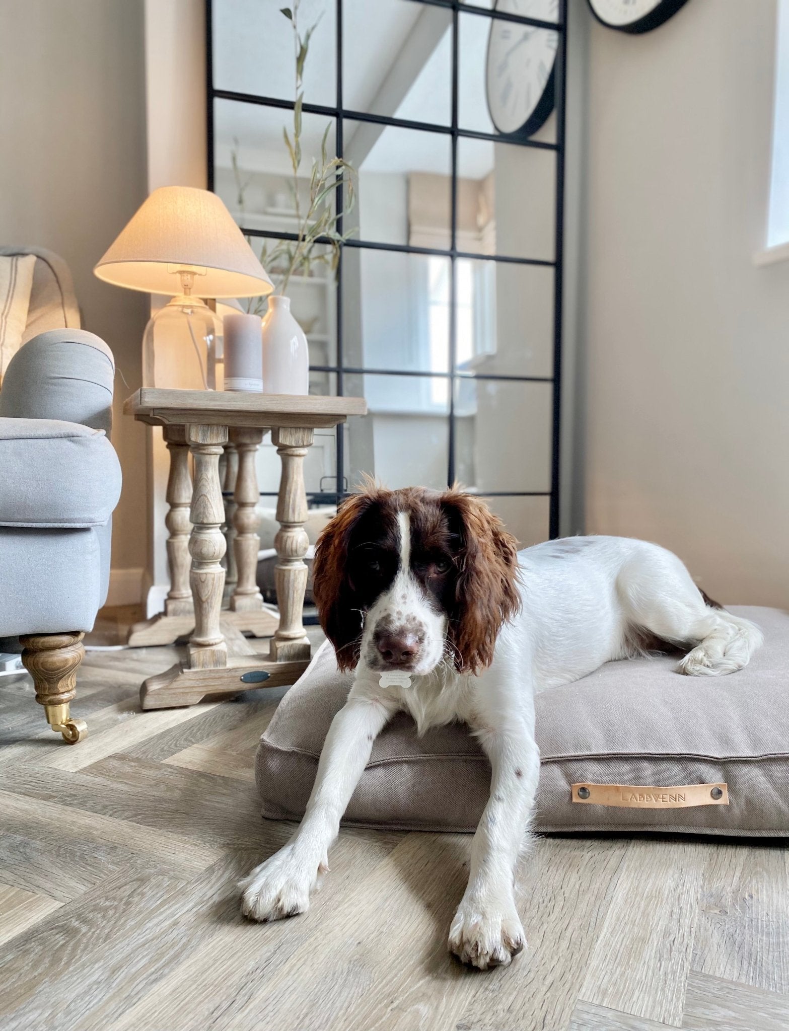 Tove | Matelas orthopédique pour chien Tove - housse amovible - Jean - Poil - Marron