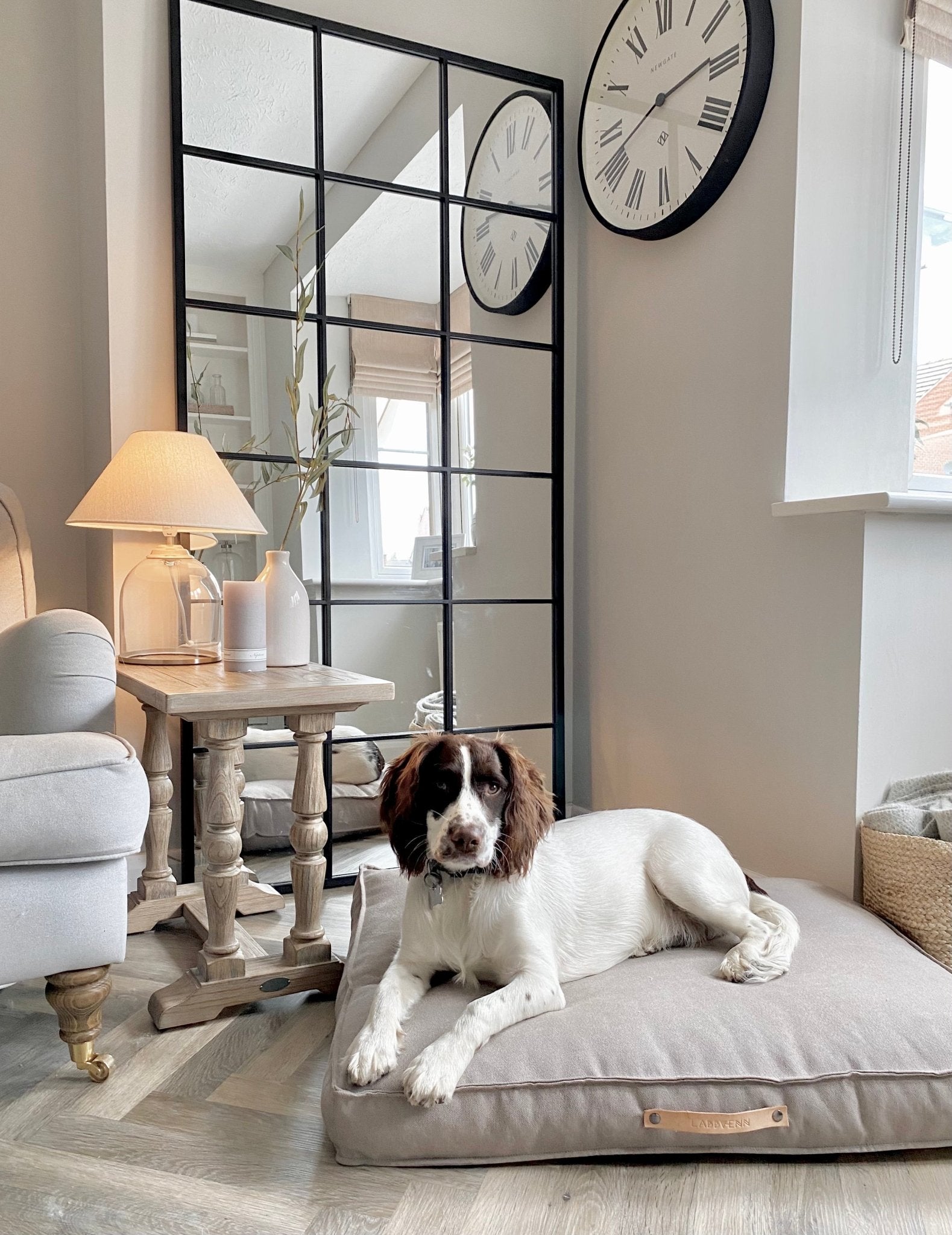 Tove | Matelas orthopédique pour chien Tove - housse amovible - Jean - Poil - Marron