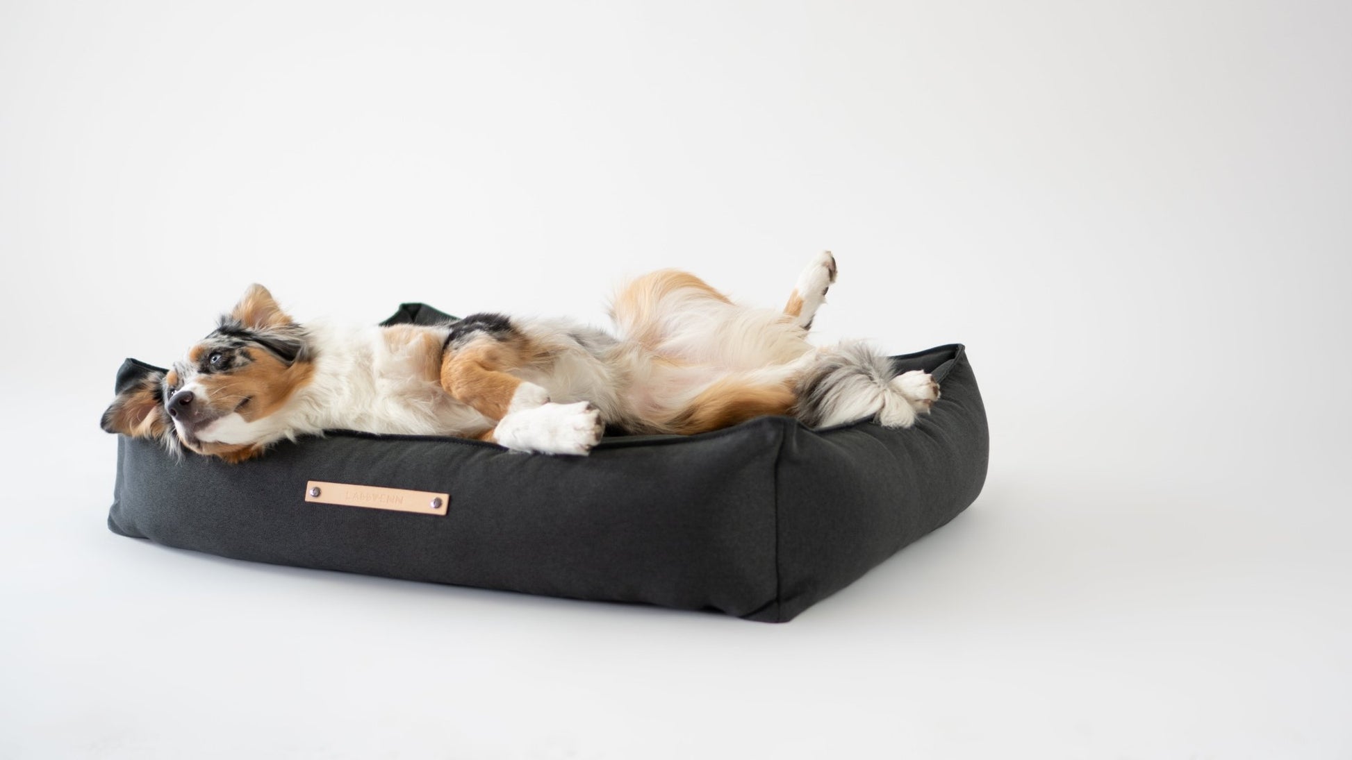 Töve | Panier pour chien, housse amovible - Jean - Poil - Marron
