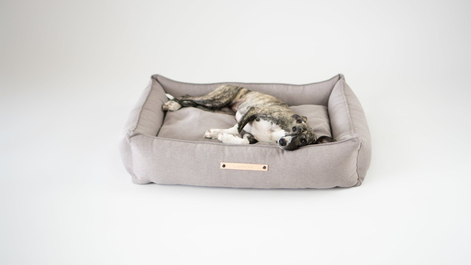 Töve | Panier pour chien, housse amovible - Jean - Poil - Marron