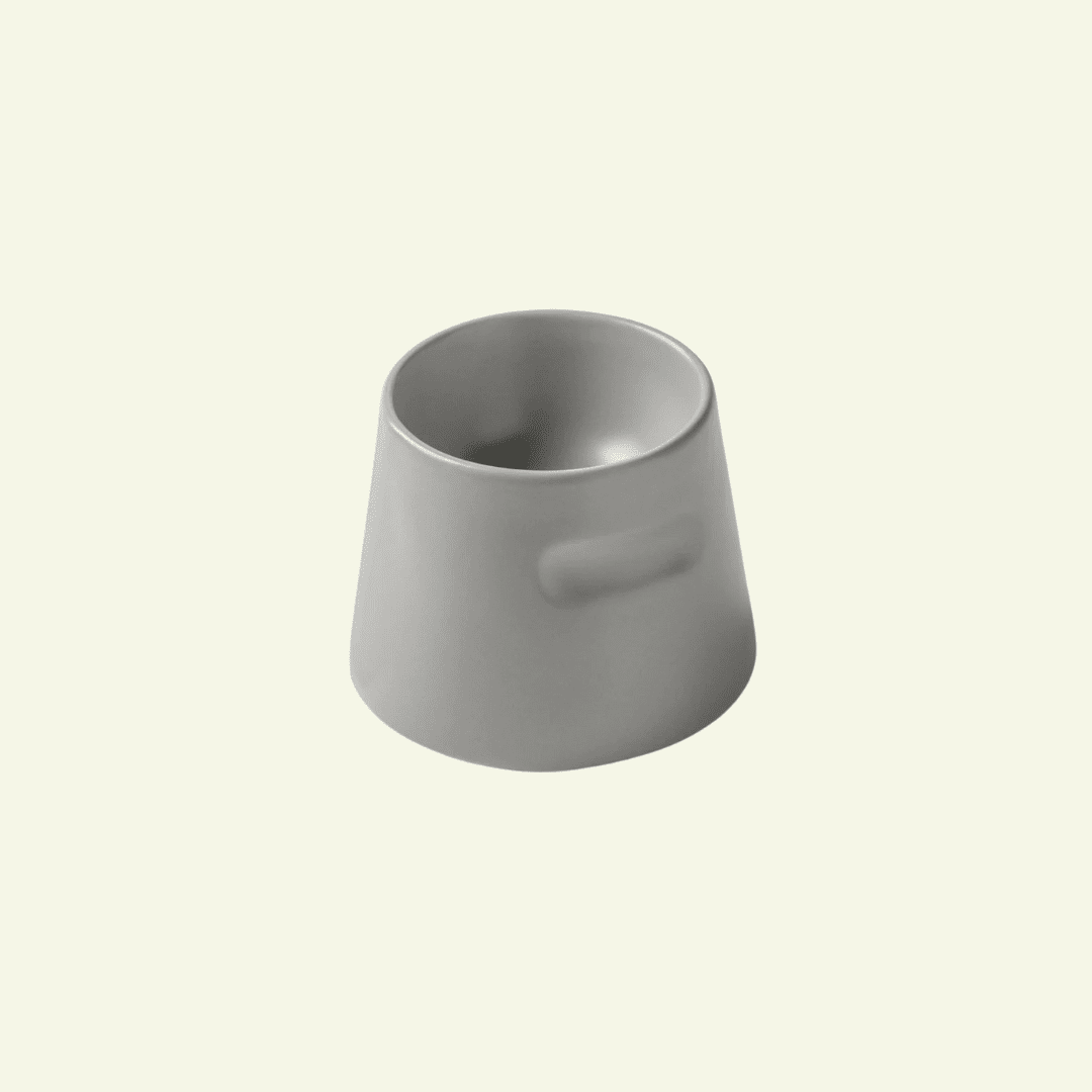 Tower | Gamelle ergonomique en porcelaine pour chat - Jean - Poil - Blanc
