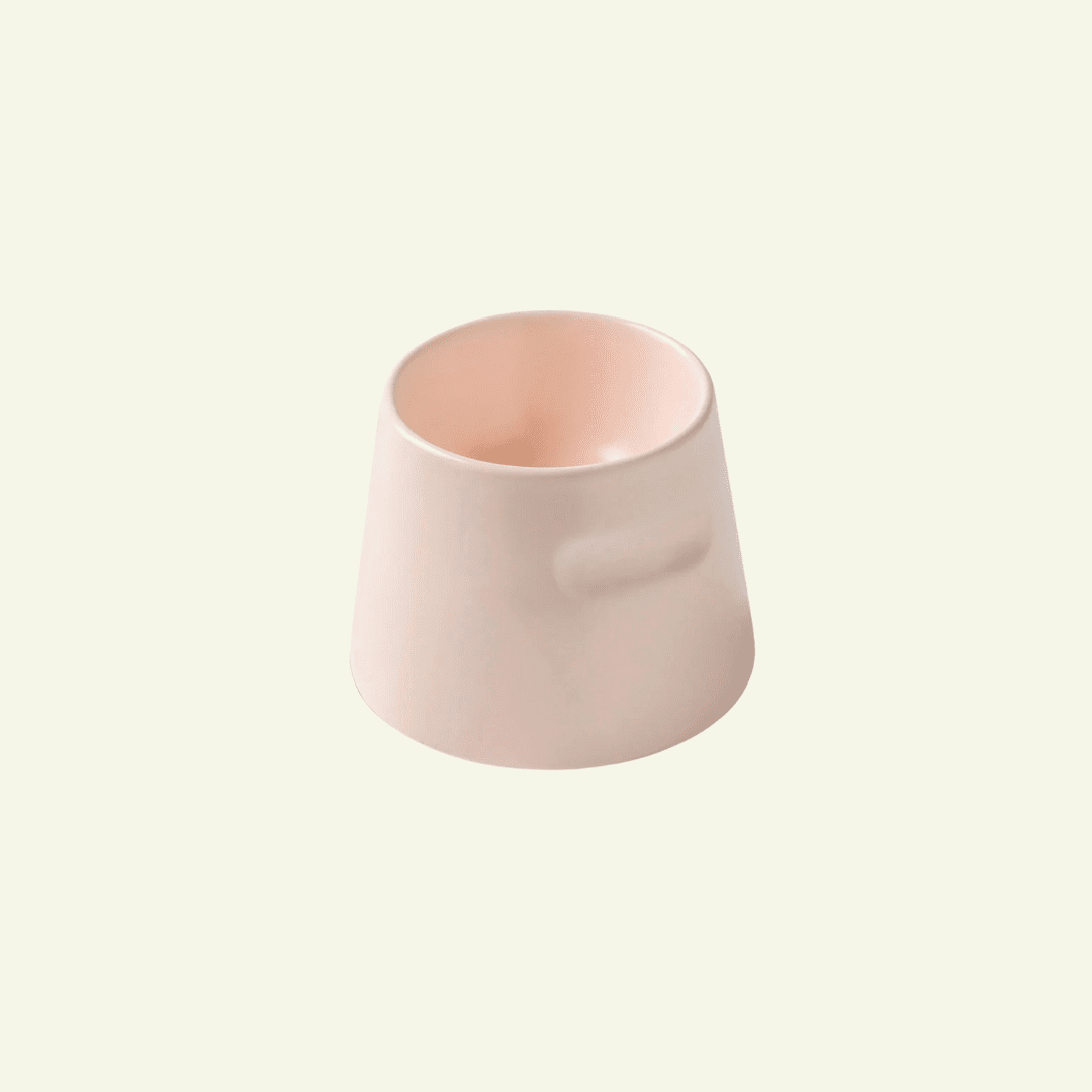 Tower | Gamelle ergonomique en porcelaine pour chat - Jean - Poil - Blanc