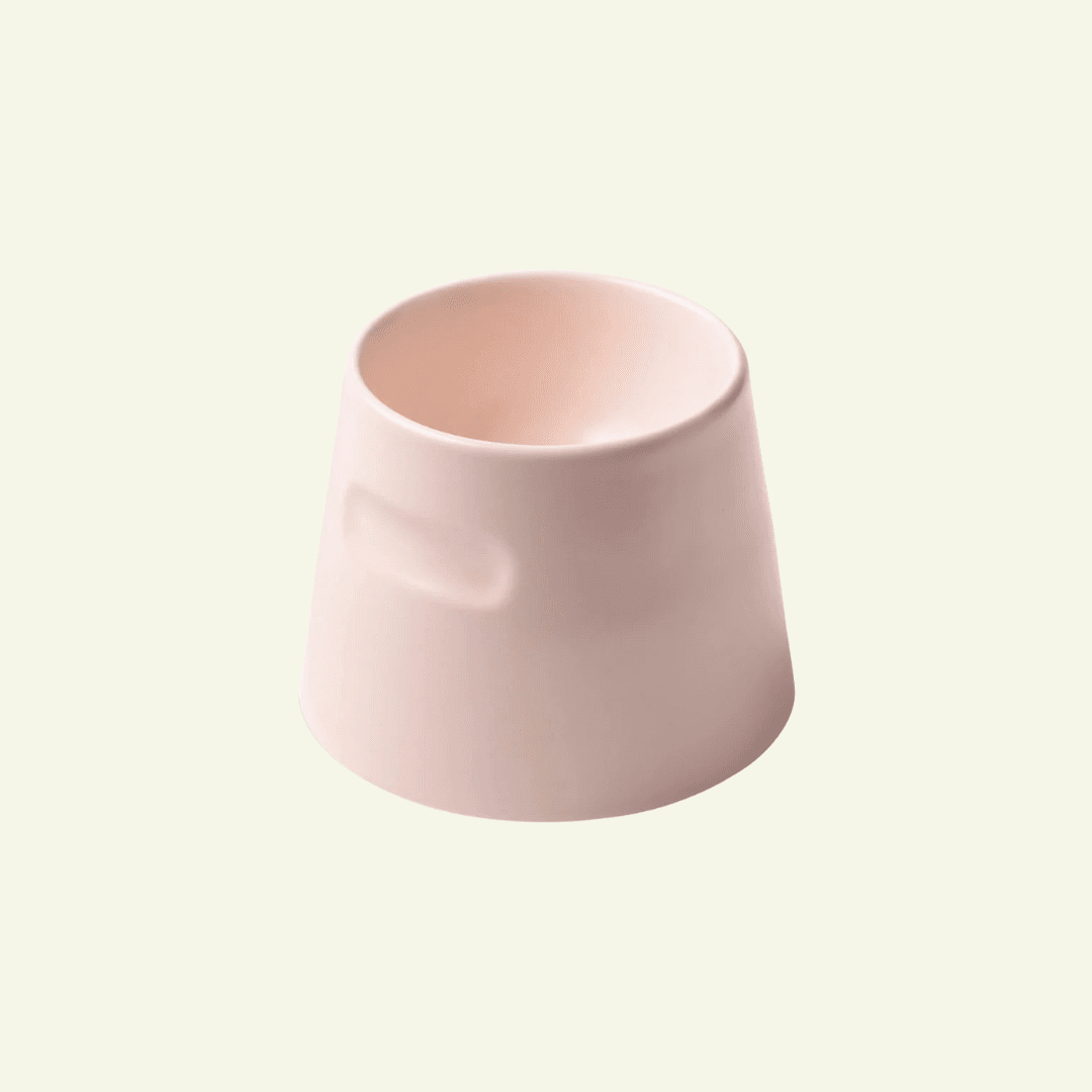 Tower | Gamelle ergonomique en porcelaine pour chat - Jean - Poil - Rose