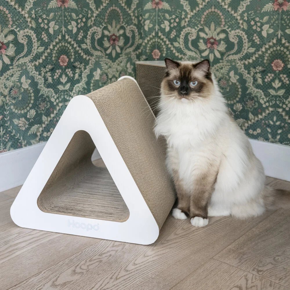 Triangle | Meuble à griffer en carton pour chat - Jean - Poil - Noir