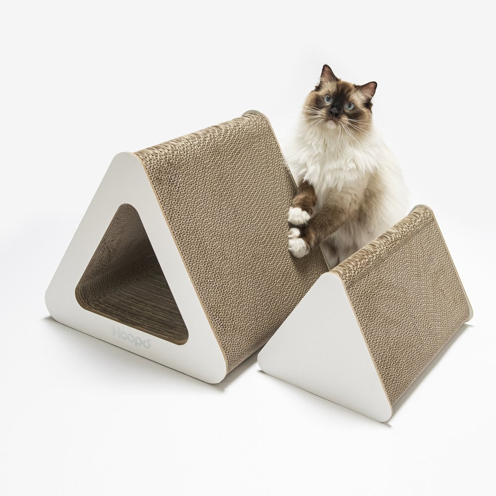 Triangle | Meuble à griffer en carton pour chat - Jean - Poil - Noir