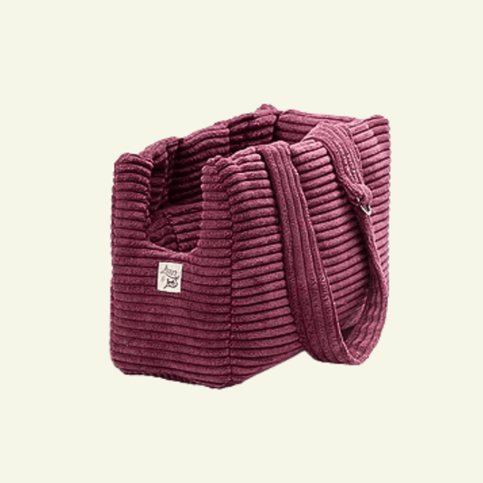 Velluto | Sac de transport en velours côtelé - fabrication artisanale - Jean - Poil - S