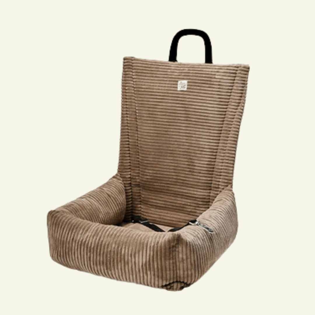 Velluto | Siège - auto en velours côtelé - fabrication artisanale - Jean - Poil - Marron