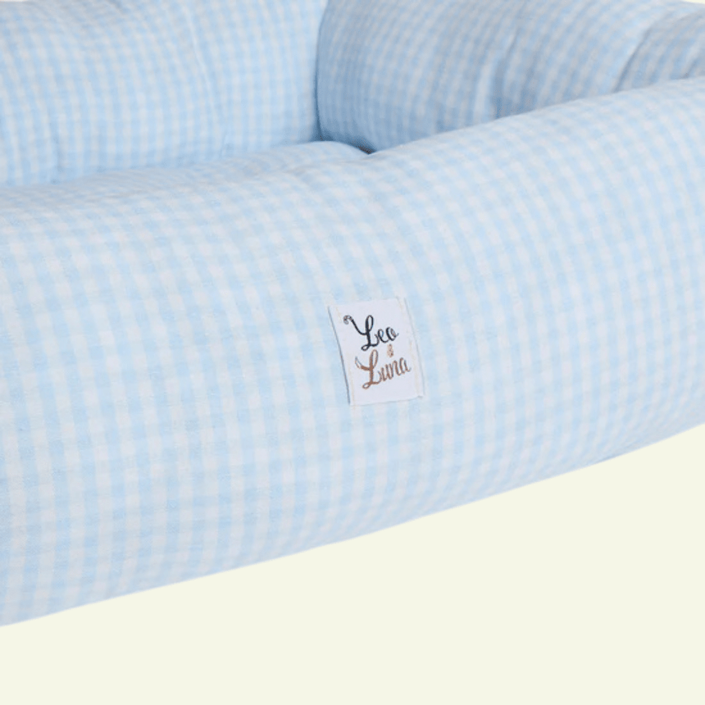 Vichy | Panier en coton déhoussable - fabrication artisanale (3 coloris) - Jean - Poil - Orange