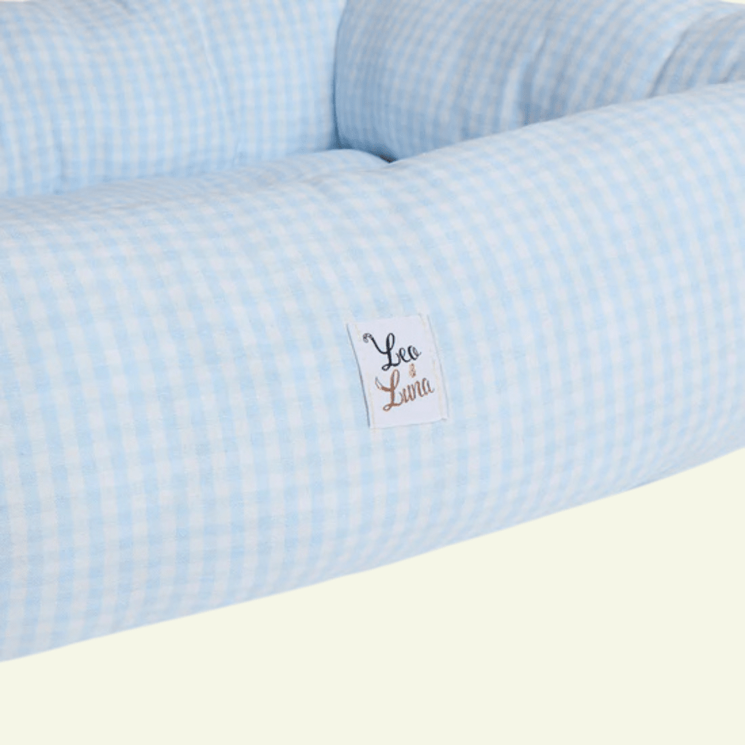 Vichy | Panier en coton déhoussable - fabrication artisanale (3 coloris) - Jean - Poil - Orange