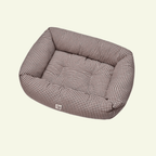 Vichy | Panier en coton déhoussable - fabrication artisanale (9 coloris) - Jean-Poil - Marron