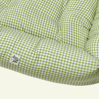 Vichy | Panier en coton déhoussable - fabrication artisanale - Jean - Poil - Vert