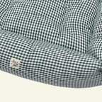 Vichy | Panier en coton déhoussable - fabrication artisanale - Jean - Poil - Vert