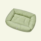 Vichy | Panier en coton déhoussable - fabrication artisanale - Jean - Poil - Vert clair