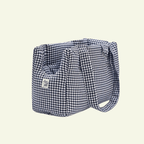 Vichy | Sac de transport en coton - fabrication artisanale - Jean - Poil - Bleu