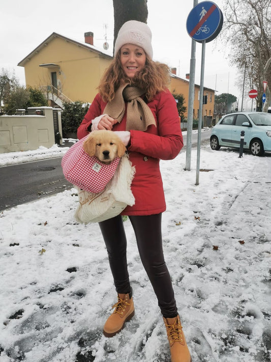Vichy | Sac de transport en coton - fabrication artisanale - Jean - Poil - Rouge