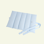Vichy | Tapis de voyage enroulable - fabrication artisanale - Jean - Poil - Bleu ciel