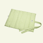 Vichy | Tapis de voyage enroulable - fabrication artisanale - Jean - Poil - Vert clair